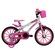Bicicleta Aro 16 Athor Baby Lux Princess - Freio V-Brake - Marcha Única - Infantil BRANCO/ROSA