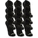 Kit de Meias Cano Curto Lupo Dry Tech Performance - 12 Pares - Adulto PRETO
