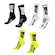 Kit Meias Cano Médio HUPI Corrida Run - 3 Pares - Unissex PRETO/AMARELO