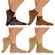 Kit Meias Soquete Selene Fio 15 com 4 Pares - Feminina PRETO/MARROM