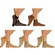 Kit Meias Soquete Selene Fio 15 com 5 Pares - Feminina MARROM/PRETO
