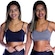 Kit Top Fitness Belmento Alcinha com Bojo Fitness Academia Esporte Lazer - 2 Unidades - Feminino PRETO/CINZA