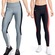Kit Calças Legging Under Armour HeatGear Armour Perf Inset Graphic - Feminina CINZA