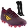 Kit Penalty: Chuteira de Campo S11 Locker Ecoknit Xxi + Meião - Adulto VINHO