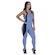 Macacão com Bojo Orbis Empina Bumbum Suplex - Feminino AZUL/PRETO