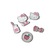 Kit Jibbitz Crocs Hello Kitty Elevated - 5 unidades BRANCO