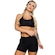 Shorts MVB Modas Cintura Alta Poliamida Brilhosa - Feminino PRETO