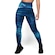 Calça Legging MVB Modas Suplex Saia Tapa Bumbum Estampada Cintura Alta - Feminina AZUL/BRANCO