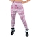 Calça Legging MVB Modas Suplex Saia Tapa Bumbum Estampada Cintura Alta - Feminina BRANCO/ROSA