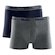 Kit 2 Cueca Boxer Cotton Mash Masculina Cós Elástico AZUL ESC/AZUL