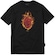 Camiseta Mcd Corazón En Llamas - Masculina PRETO