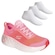 Kit Tênis Skechers Max Cushioning + 3 Pares de Meias - Feminino ROSA