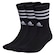 Kit Meia Cano Alto adidas 3 Listras - 3 Pares - Adulto PRETO/BRANCO