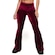 Calça Flare Veludo Molhado Pantalona Cintura Alta Mvb Modas - Feminina VINHO