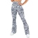 Calça Bailarina MVB Modas Flare Pantalona Suplex - Feminina BRANCO/PRETO