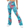 Calça Bailarina MVB Modas Flare Pantalona Suplex - Feminina Azul/Verde