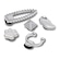 Jibbitz Crocs Silver Sport Elevado - 5 unidades BRANCO