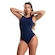 Body Fitness MVB Modas Collant Suplex Estampado - Feminino AZUL ESCURO