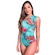 Body Fitness MVB Modas Collant Suplex Estampado - Feminino Azul/Verde