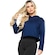 Blusão de Moletom Cropped com Capuz MVB Modas Flanelado - Feminino AZUL