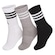 Kit de Meias Cano Alto 3-Stripes com 3 Pares - Adulto BRANCO