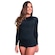 Camisa Térmica MVB Modas Manga Longa Proteção Uv 50+ - Feminina PRETO