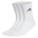 Meia Cano Alto adidas Logo com 3 Pares - Adulto BRANCO
