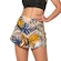 Short Saia Tapa Bumbum MVB Modas Estampado - Feminino AMARELO/BRANCO