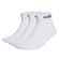 Meia Cano Baixo adidas Linear Ankle Cushioned - 3 Pares - Unissex BRANCO