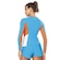 Camiseta Manga Longa Alto Giro Fluxy - Feminina AZUL/LARANJA