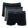 Kit Cueca Boxer Mash Elast Bord - 3 unidades - Adulto PRETO