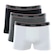 Kit Cueca Boxer Mash Elast Bord - 3 unidades - Adulto PRETO/CINZA/BRANCO