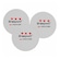 Bola de Ping Pong Gold Sports Brasport 3 Estrelas - 3 unidades BRANCO