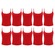 Kit Camisetas Regata PMC Básica - 10 Unidades - Feminina VERMELHO