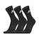 Kit Meias Cano Alto adidas Cush Crw - 3 Pares - Adulto PRETO