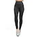 Calça Legging Fitness Cirrê Texturizada Brilhosa Bolso MVB Modas PRETO