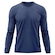 Camiseta Manga Longa Adriben Dry Fit Proteção Solar UV 50/ Treino Academia - Masculina AZUL ESCURO