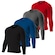 Kit Camisetas Manga Longa Performance Moda Térmica UV Proteção Solar 50+ - Masculina - 4 Unidades PRETO