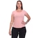 Camiseta Dellas Fit Dry Fit Manga Curta Baby Look Tshirt Básica Lisa Academia Treino Esporte - Feminina ROSA BEBE