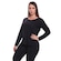 Camiseta Dellas Fit Manga Longa Dry Fit Básica Lisa Blusa Academia Treino Esporte - Feminina PRETO