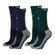 Kit Meiões Penalty Grip - 39 a 43 - 2 Pares - Masculina AZUL ESC/VERDE