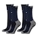Kit Meiões Penalty Grip - 39 a 43 - 2 Pares - Masculina AZUL ESCURO