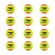 Kit Bolas Beach Tennis Penalty XXII Stage 2 - 12 Unidades Amarelo/Laranja