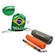 Rolo de Liberação Miofacial Foam Gold Sports Power Roller Pro - 3 em 1 + Gym Sack Brasil PRETO
