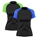 Camiseta Whats Wear Raglan com Proteção Solar UV - 2 unidades - Feminina Azul/Verde