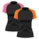Camiseta Whats Wear Raglan com Proteção Solar UV - 2 unidades - Feminina LARANJA/ROSA
