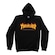 Blusão de Moletom Masculino Thrasher Ganguru Fechado Flame Logo PRETO