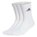 Meia Cano Alto adidas - 3 Pares - Adulto BRANCO