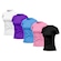 Kit de Camisas Térmica Adriben Dry Fit com Proteção Solar Uv - 5 Unidades - Feminina PRETO/BRANCO