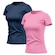 Kit de Camisas Térmica Adriben Dry Fit com Proteção Solar Academia - 2 Unidades - Feminina ROSA/AZUL